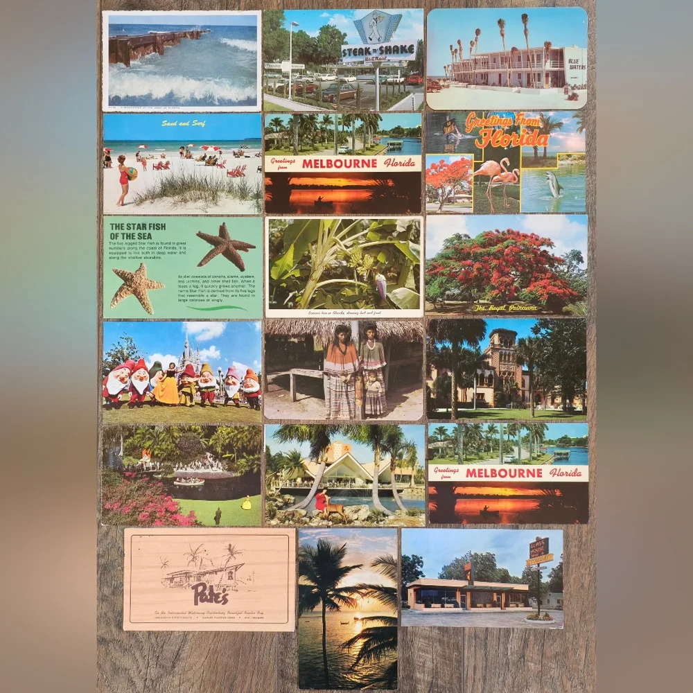 Lot of 36 Fabulous Vintage FLORIDA Postcards & Souvenir Booklets - Picture 2 of 7